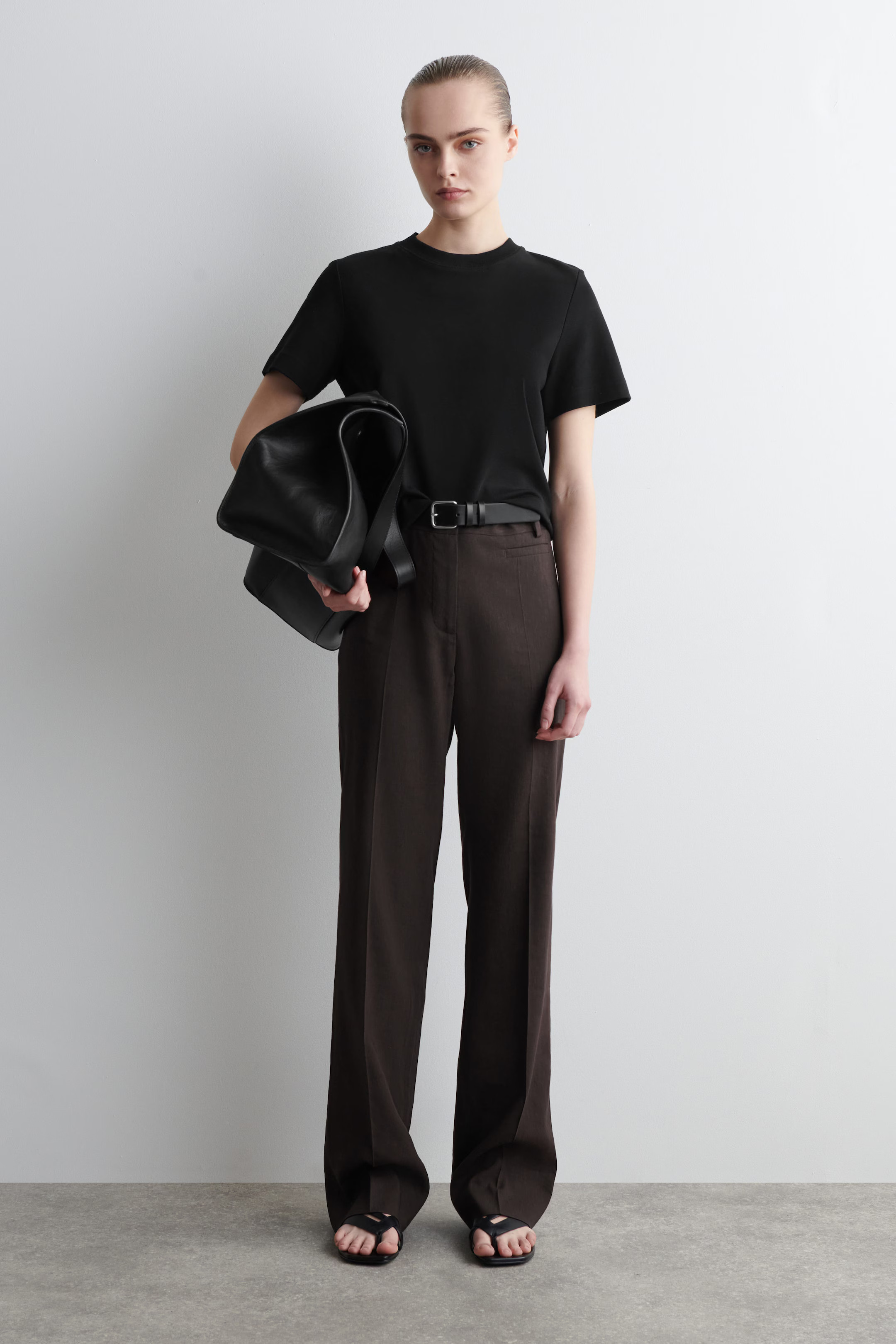 CROSSOVER-STRAP KITTEN-HEEL SANDALS - BLACK | COS | COS UK