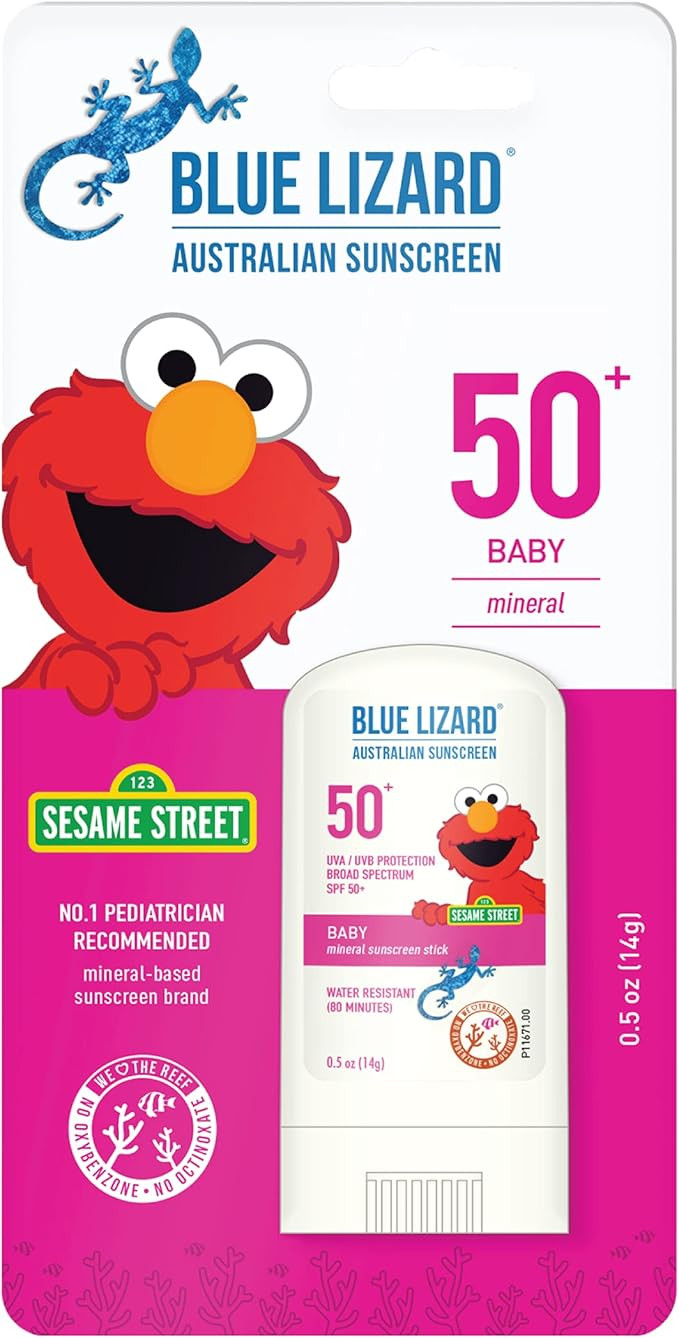 BLUE LIZARD Baby Mineral Sunscreen Stick with Zinc Oxide, SPF 50+, Water Resistant, UVA/UVB Prote... | Amazon (US)