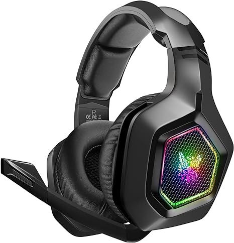 DIZA100 PS5 PS4 Gaming Headset with Microphone Surround Stereo PC Gaming Headphones RGB Light & A... | Amazon (US)