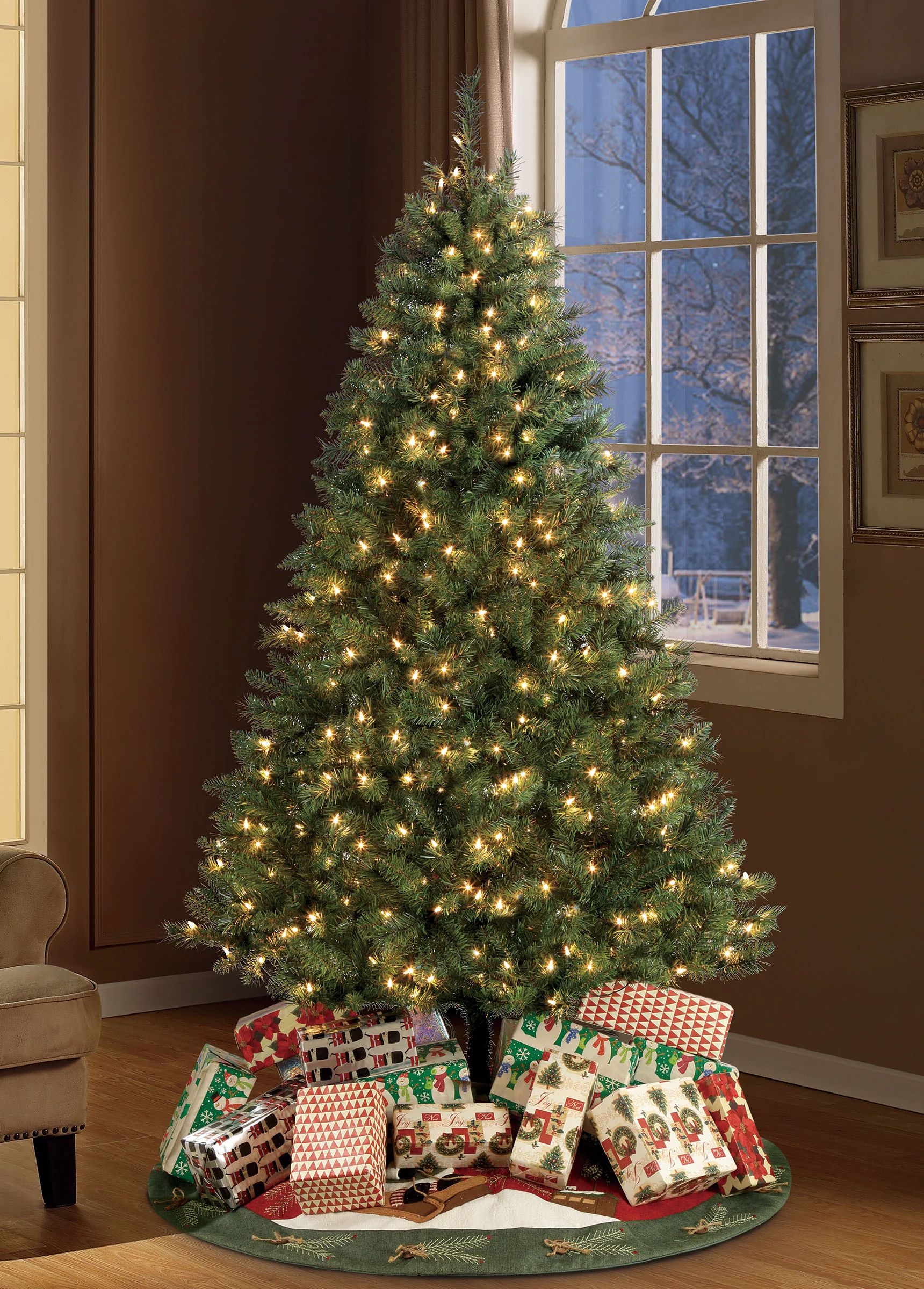 Holiday Time 6.5Ft Arlington Tree with 300 Clear Incandescent Mini Lights for the Christmas Seaso... | Walmart (US)