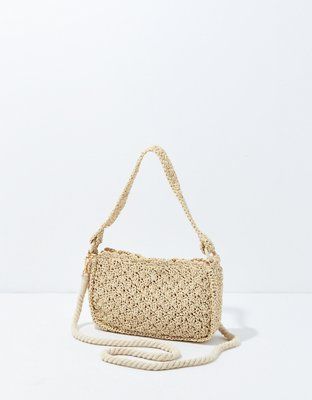 AEO Raffia Baguette Bag | American Eagle Outfitters (US & CA)