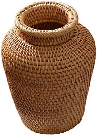 DOITOOL Wicker Flower Vase Rustic Woven Flower Basket Pot Can Farmhouse Decorative Dried Flower P... | Amazon (US)