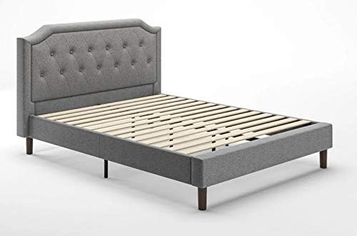 Zinus Upholstered Scalloped Button Tufted Platform Bed with Wooden Slat Support / Design Award Final | Amazon (CA)