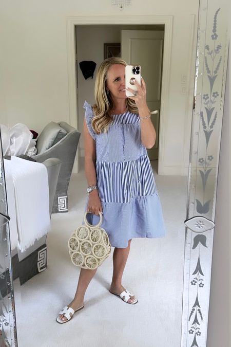 Blue and white striped baby doll dress runs large, so size down.
The perfect summer day dress!

#LTKunder100 #LTKSeasonal #LTKstyletip