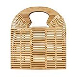 Bamboo Handbags & Purses | Wooden Summer Beach Tote & Clutch Bags for Women (Natural) | Amazon (US)