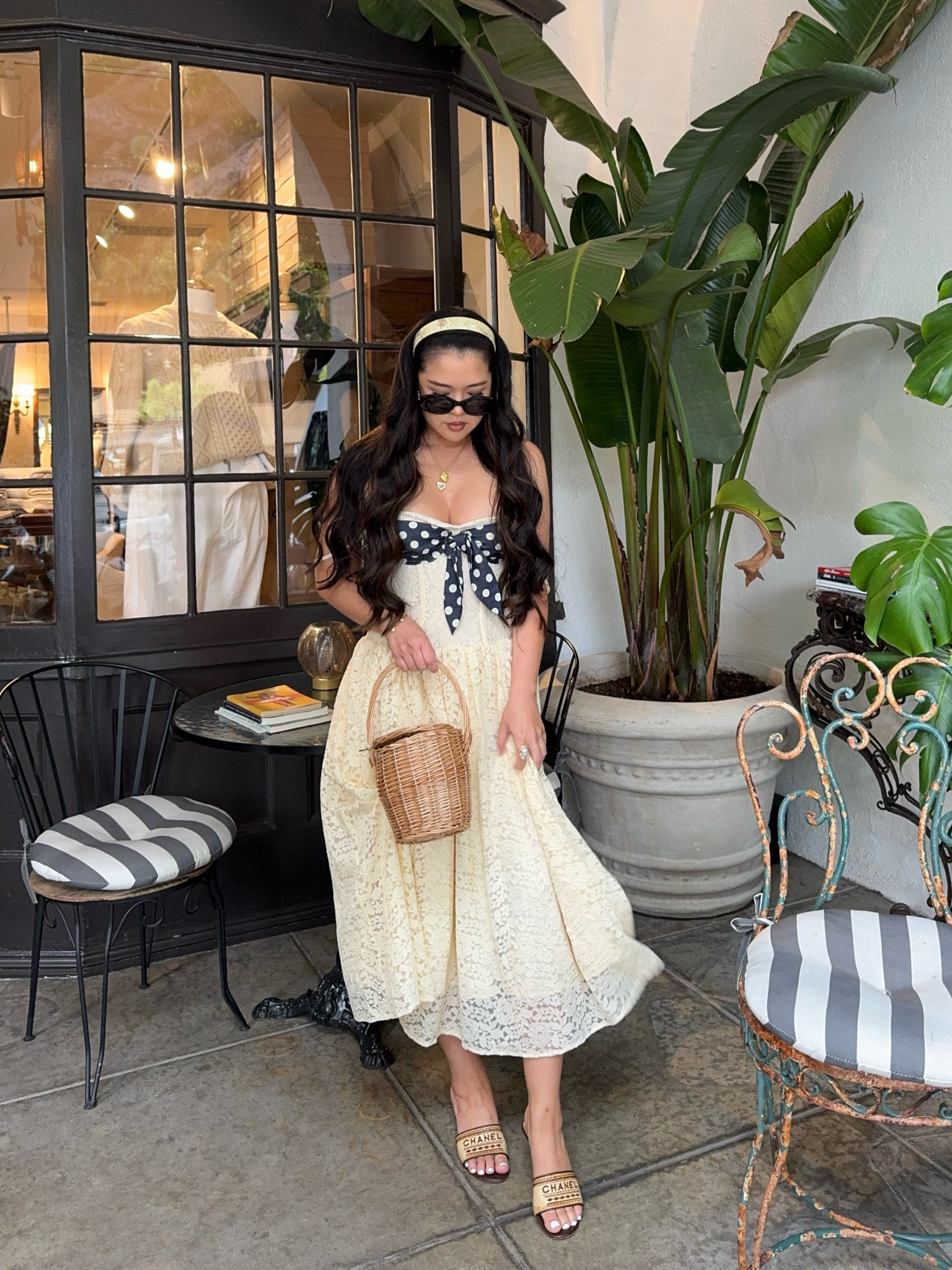 Lace and polka dot midi dress runs TTS! 

#LTKItBag #LTKStyleTip #LTKPetite