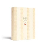 PAPIER TO GO Guided Baby Journal, Hardcover Binder Folio,  7.1 x 10", Cherry Stipe Print Yellow | Walmart (US)