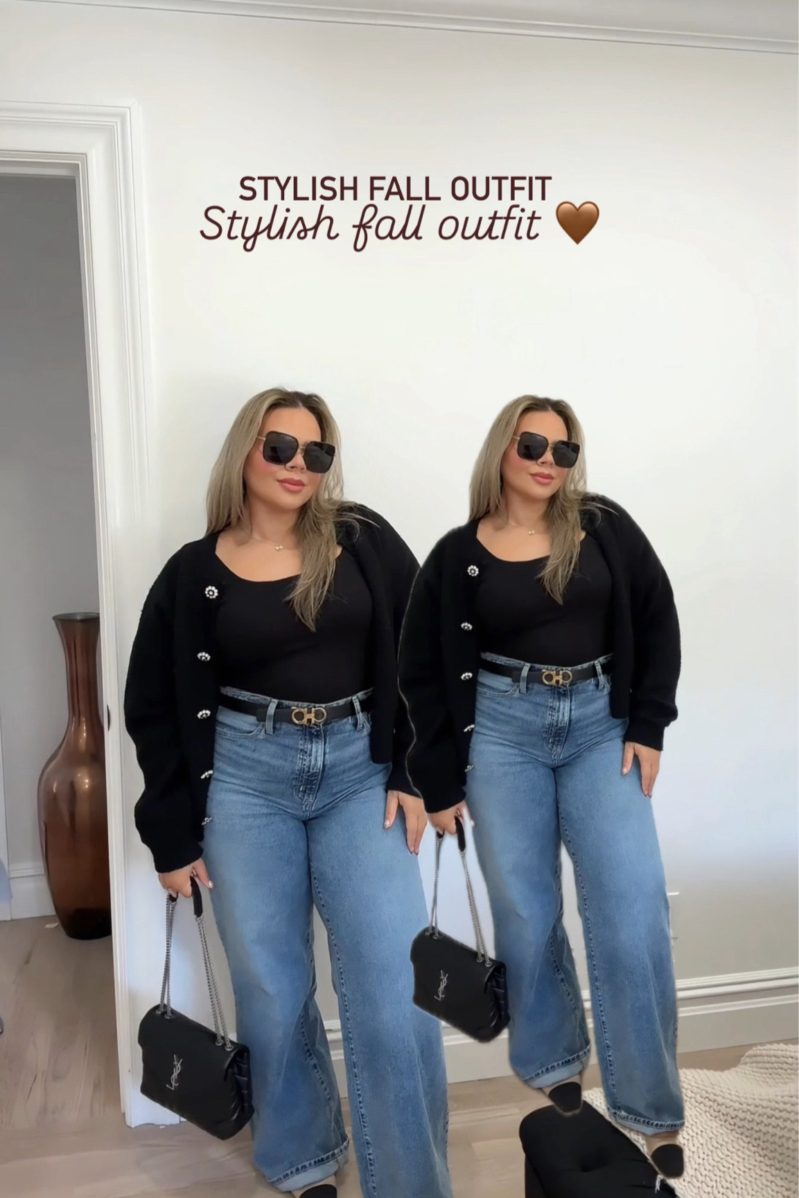 Stylish fall outfit 🤎 
Black is always a good choice 
