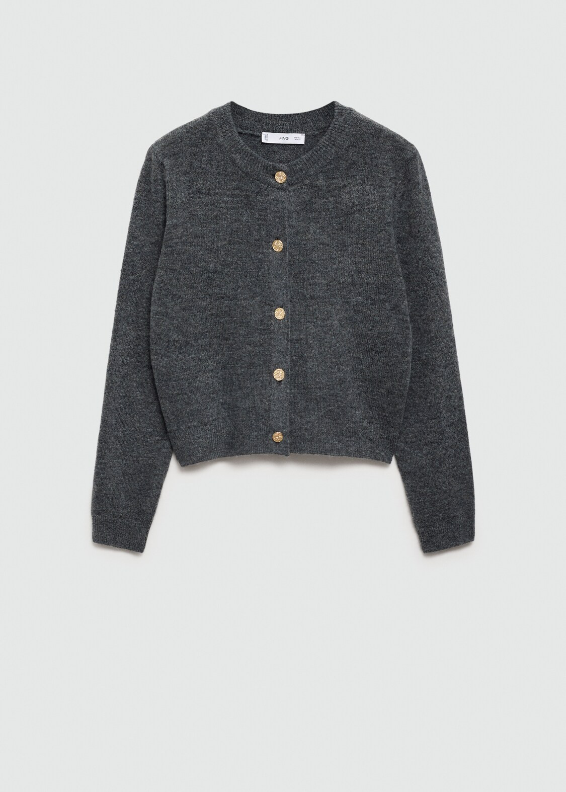 Knitted cardigan with jewel button | MANGO (UK)