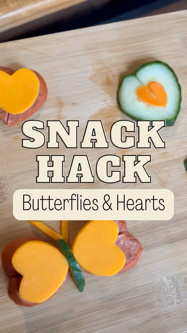 Snack Hack - turn your snacks into butterflies and hearts! My kids love these and they take very little extra effort 🙌🏻 

#LTKU #LTKkids #LTKVideo