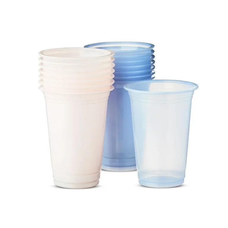 Patriotic Color-Changing Plastic Cups, 15.9 fl oz, 15 Count, by Way To Celebrate | Walmart (US)
