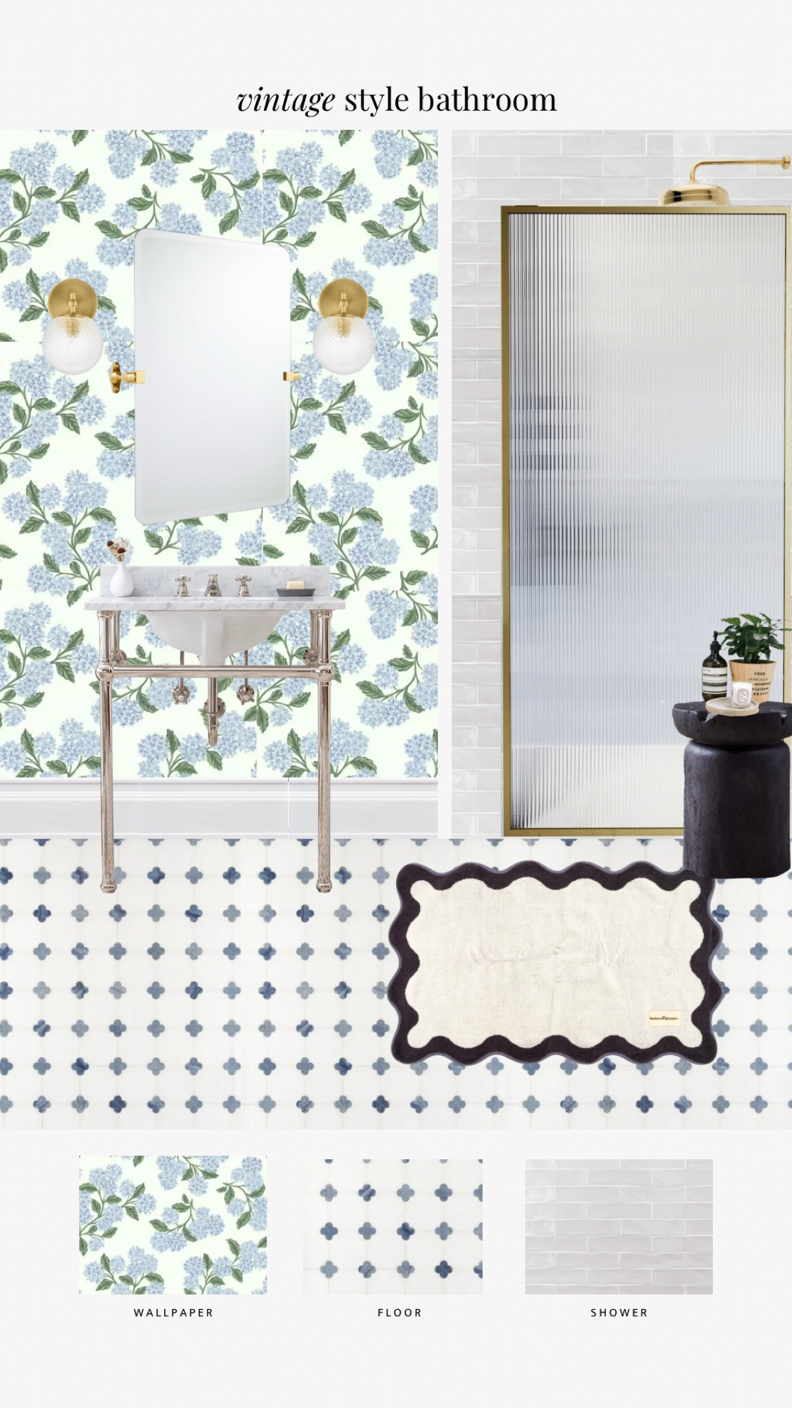 Vintage style bathroom mood board

#LTKhome