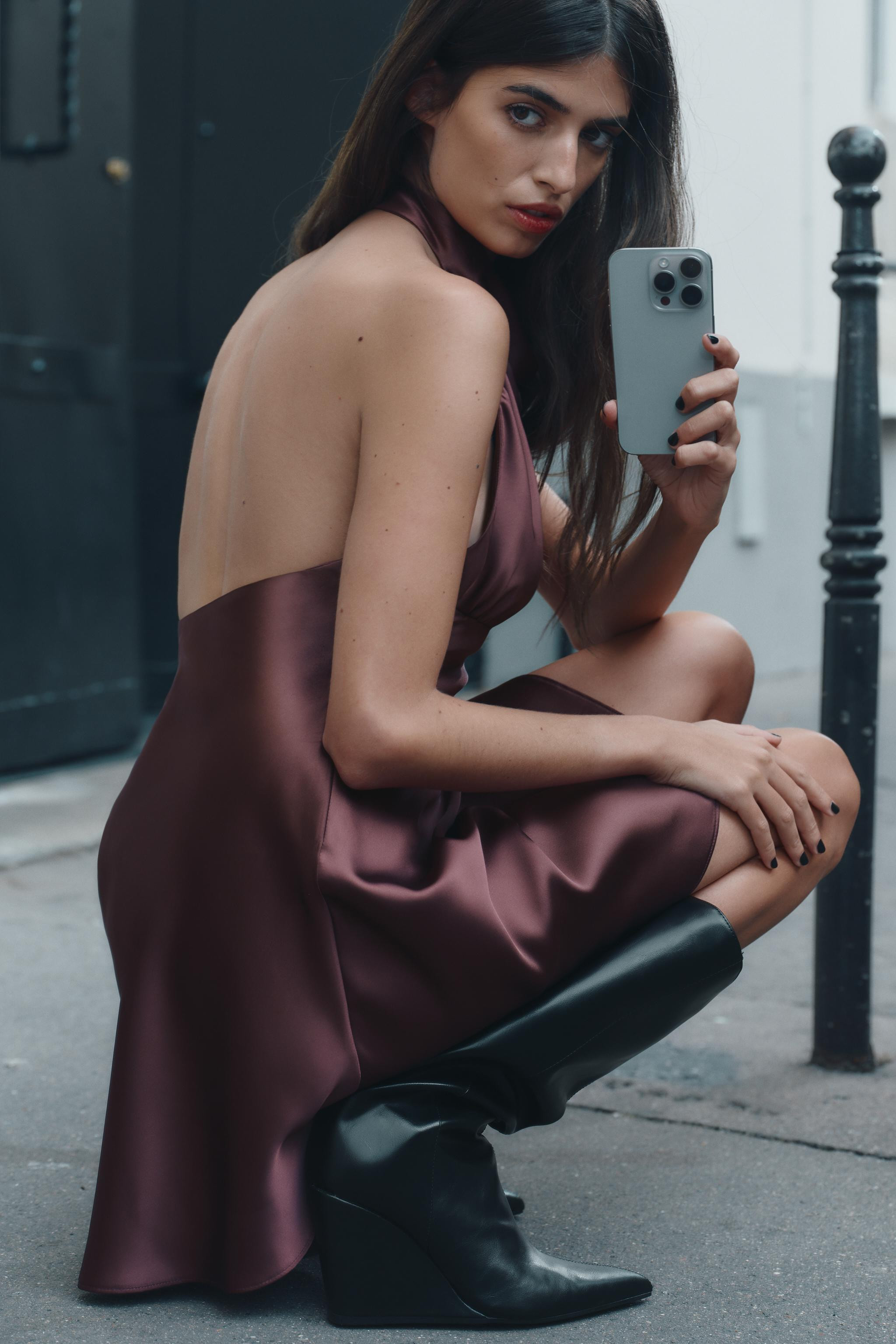 SATIN MINI DRESS | Zara UK