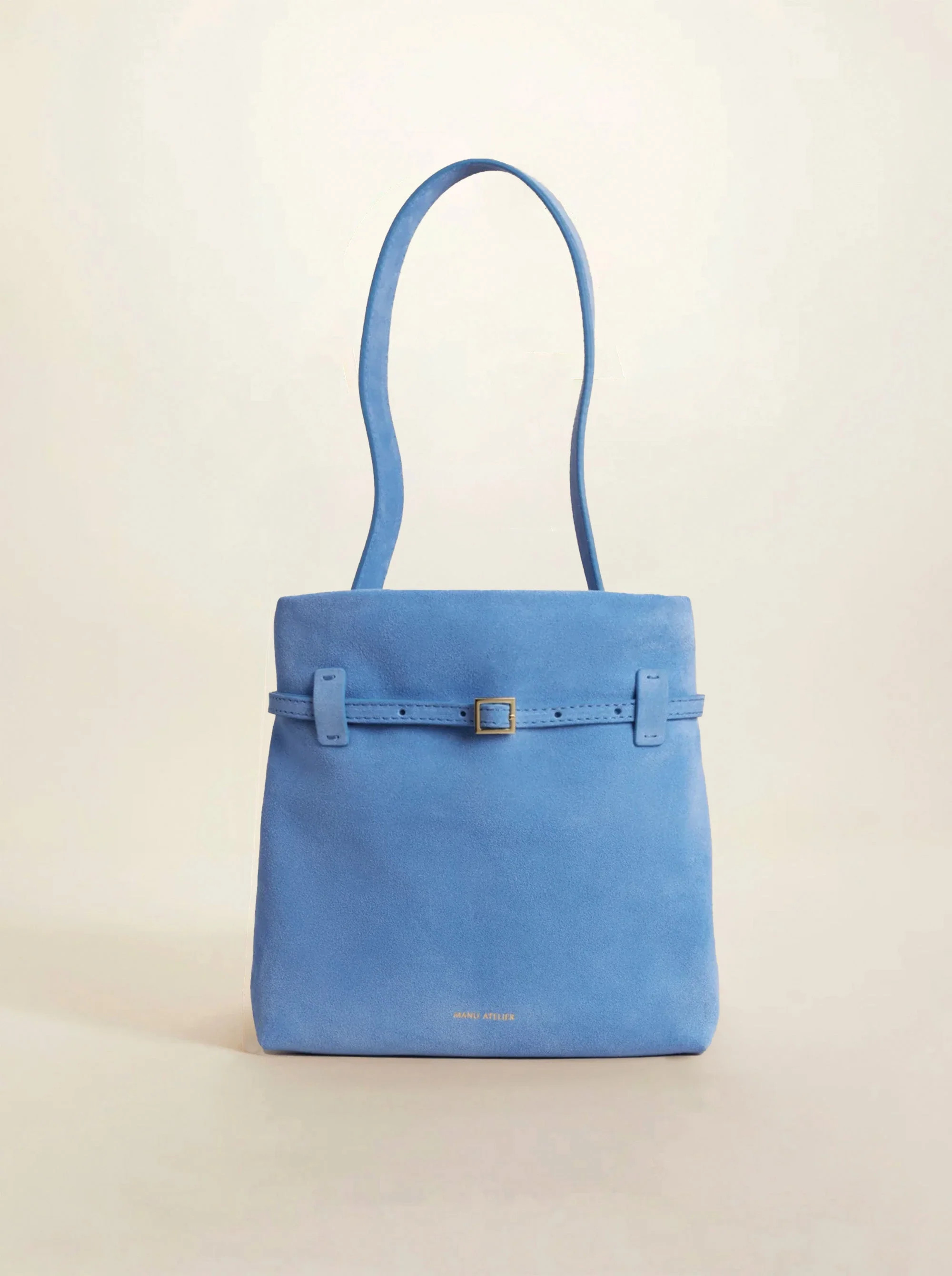 Mini Tote du Jour Dusty Blue Suede | Manu Atelier