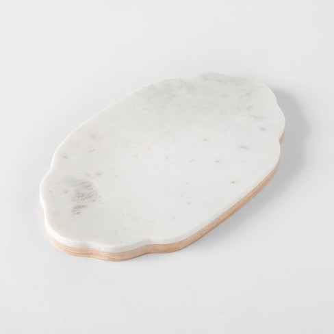 Wood and Marble Reversible Cheese Board White - Threshold™ | Target