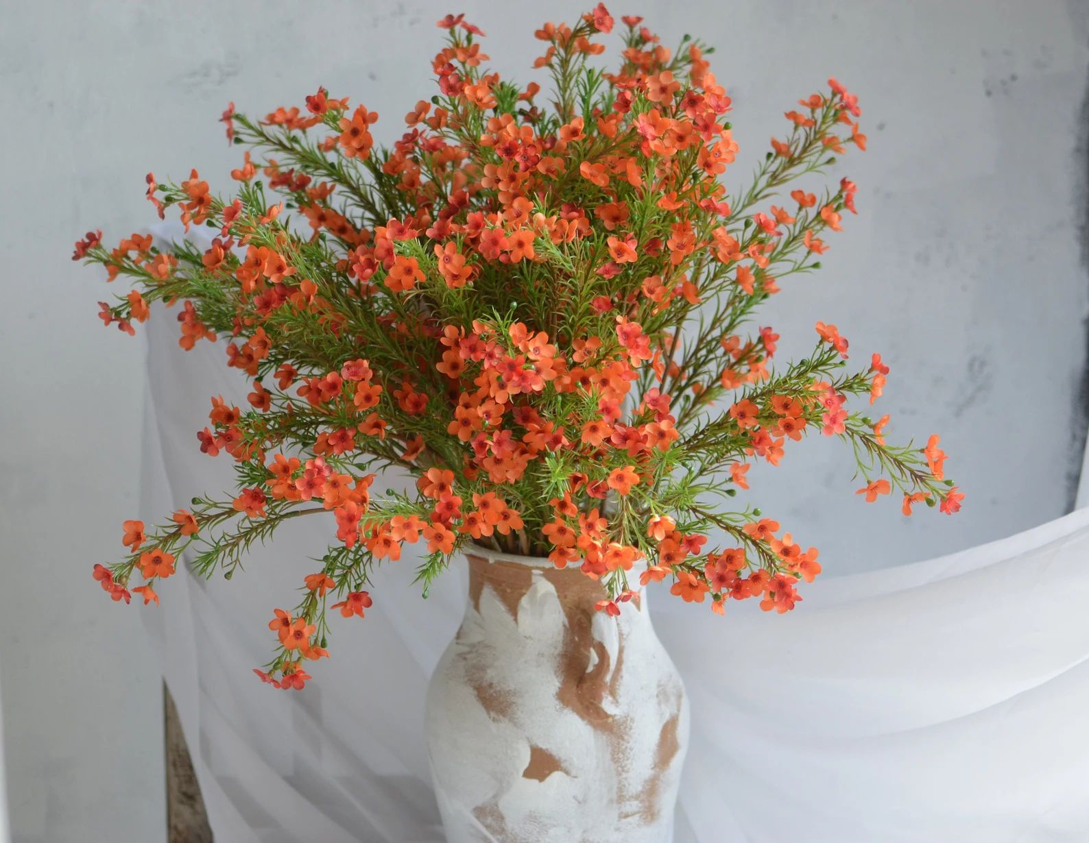 23.5" Artificial Blossom Branch in Orange, Artificial Flower, Faux Spring Plant Stem, Centerpiece... | Etsy (CAD)