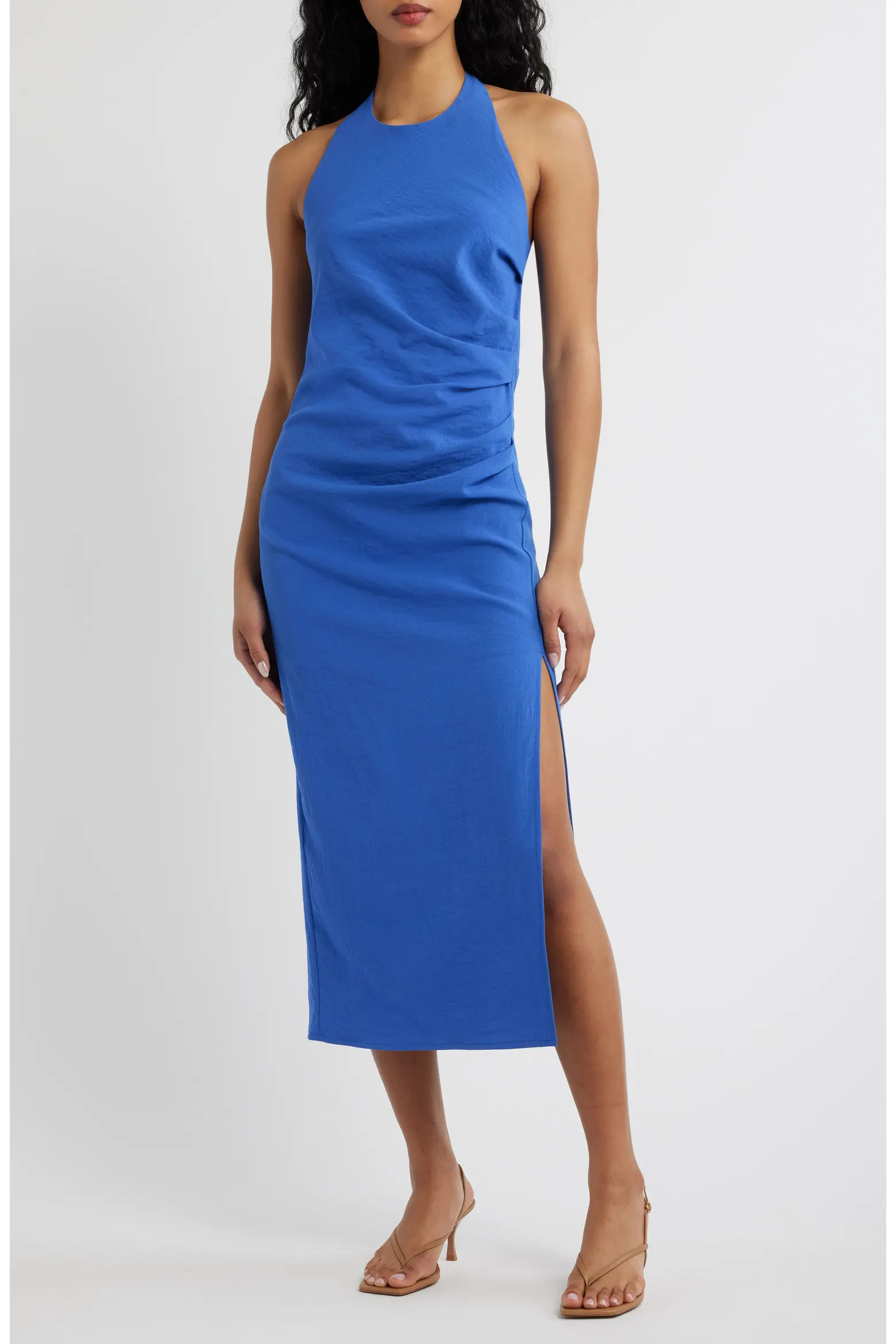 Starring Hailey Bieber Lola Halter Neck Dress (Women) | Nordstrom | Nordstrom