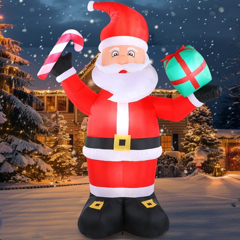 KALNUR 8 FT Christmas Inflatable Santa Claus Outdoor Decorations, Built-in LED Light, Xmas Outsid... | Walmart (US)
