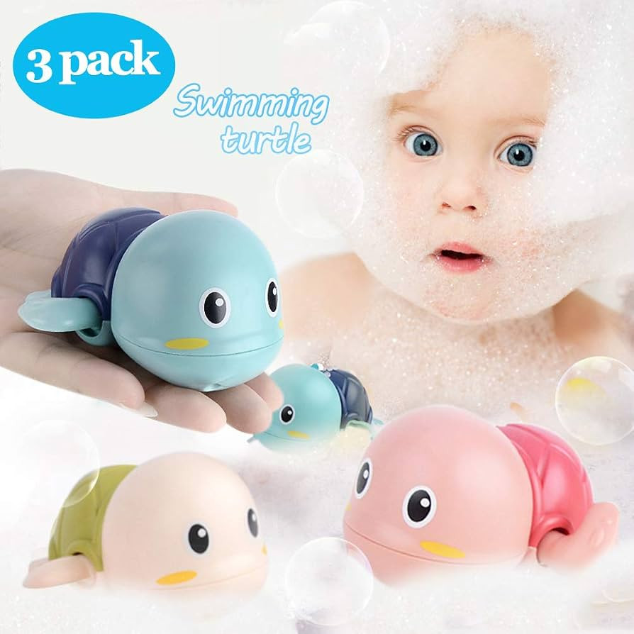 Baby Bath Toys-Wind up Turtle Bathtub Toys,Toy for Babies 6-12 Months Floating Swimming Turtles f... | Amazon (US)