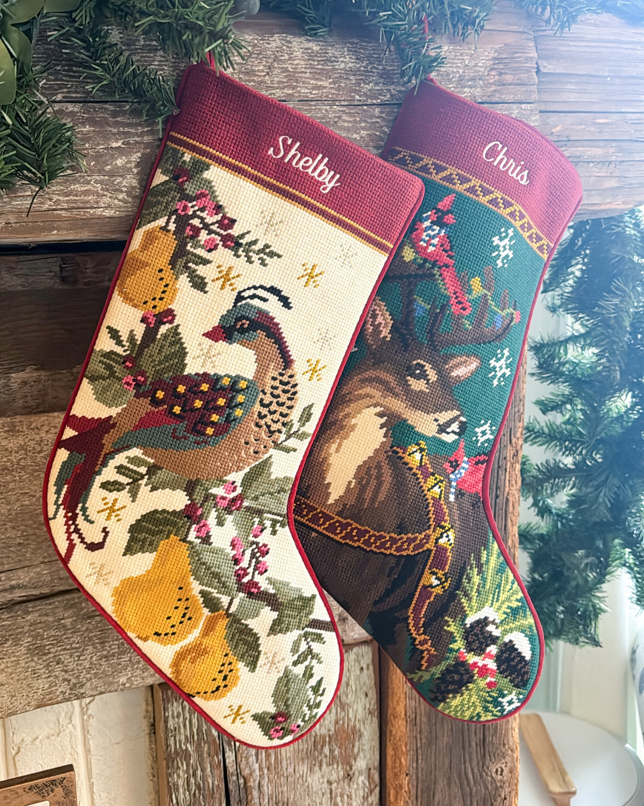 Affordable needle point stockings with embroidery!

#LTKSeasonal #LTKHome #LTKHoliday