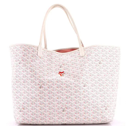 Pre-Owned Goyard Saint Louis Tote Claire Voie Coated Canvas GM in White at Nordstrom, Size Medium | Nordstrom