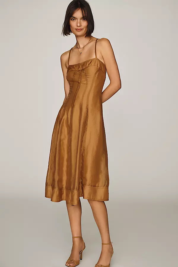 Marin Square-Neck Midi Dress | Anthropologie (US)