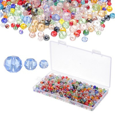 Unique Bargains Jewelry Making Craft Embellishments DIY Rondelle Beads Red/Pink/Blue/Green/Golden/Yellow/Grey | Target