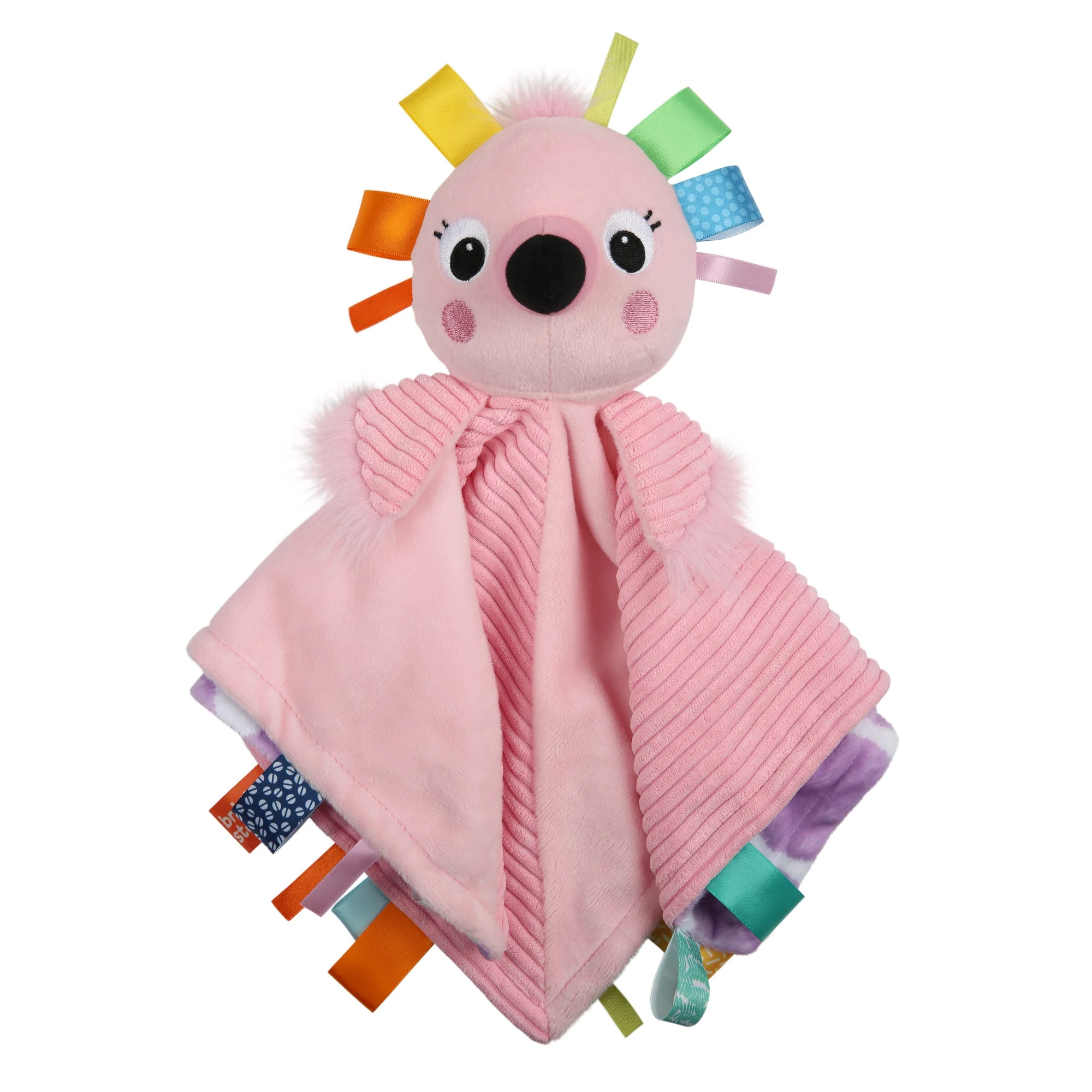 Bright Starts Cuddle 'n Tags 2-sided Lovie Soothing Blanket - Flamingo, Ages Newborn + | Walmart (US)