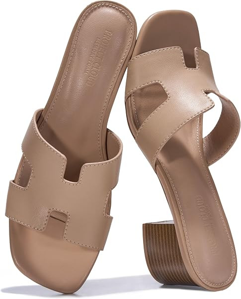Project Cloud 100% Genuine Leather Block Heeled Sandals for Women(Opal) | Amazon (US)