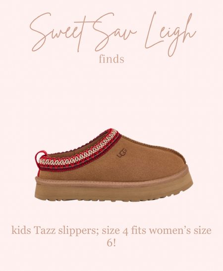 Ugg Tazz slippers! Kids sizes fit some adults 

#LTKshoecrush #LTKSeasonal #LTKFind