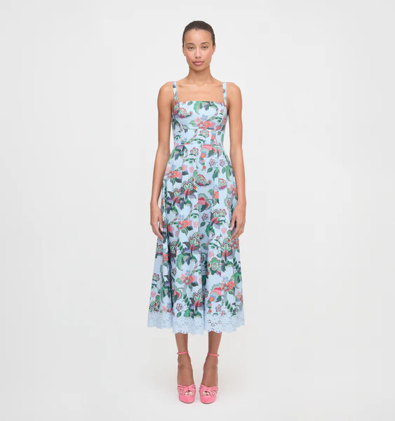 The Margot Dress - Light Blue Jungle Floral | Hill House Home US