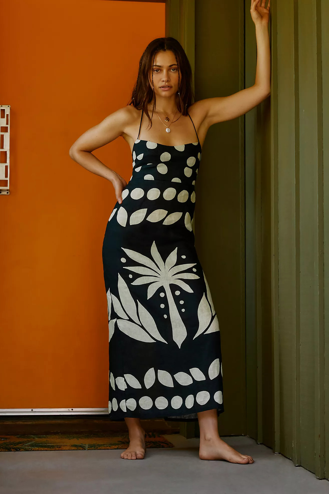 Cala de la Cruz Abrego Open-Back Linen Dress | Anthropologie (US)