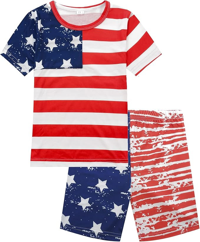 Little Boys Short Set Pajamas for Boys 100% Cotton Toddler Train Dinosaur Sleepwear Summer Clothe... | Amazon (US)