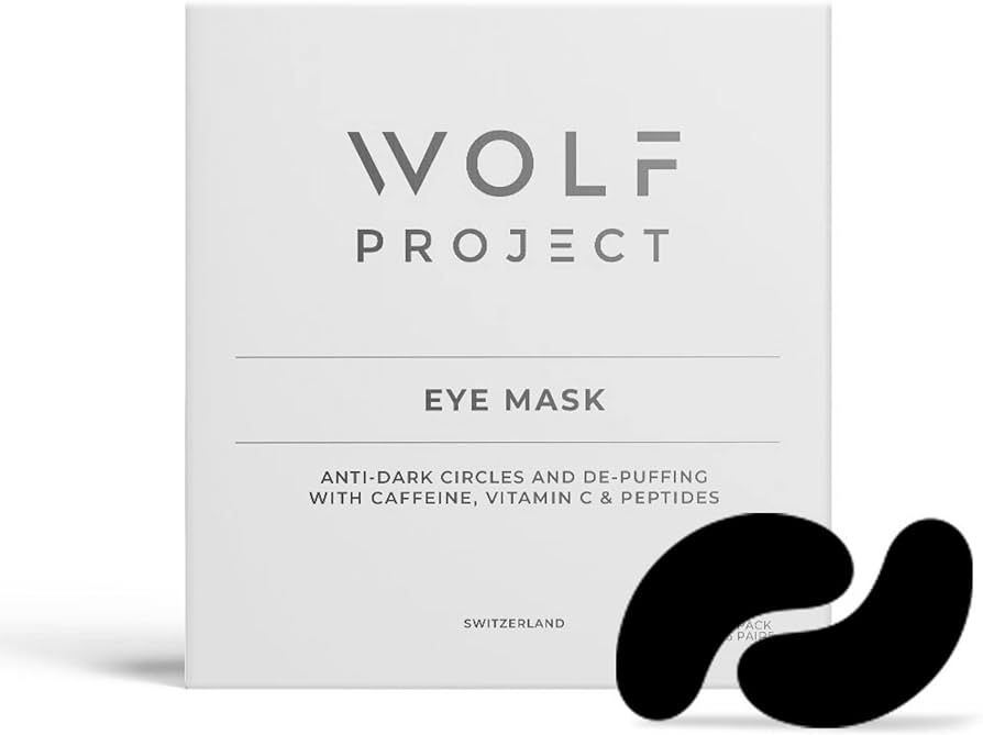 Wolf Project Under Eye Mask for Dark Circles and Puffiness with Caffeine, Vitamin C, Peptides to ... | Amazon (US)