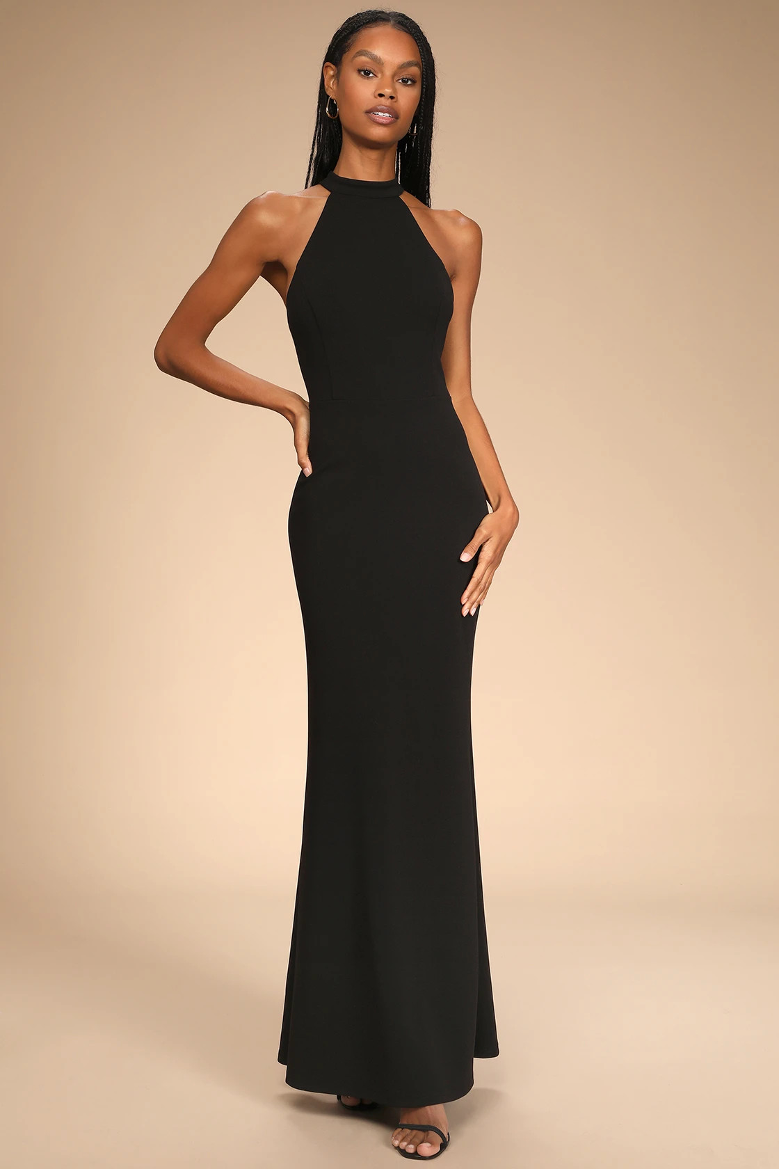 Like a Dream Black Halter Mermaid Maxi Dress | Lulus (US)