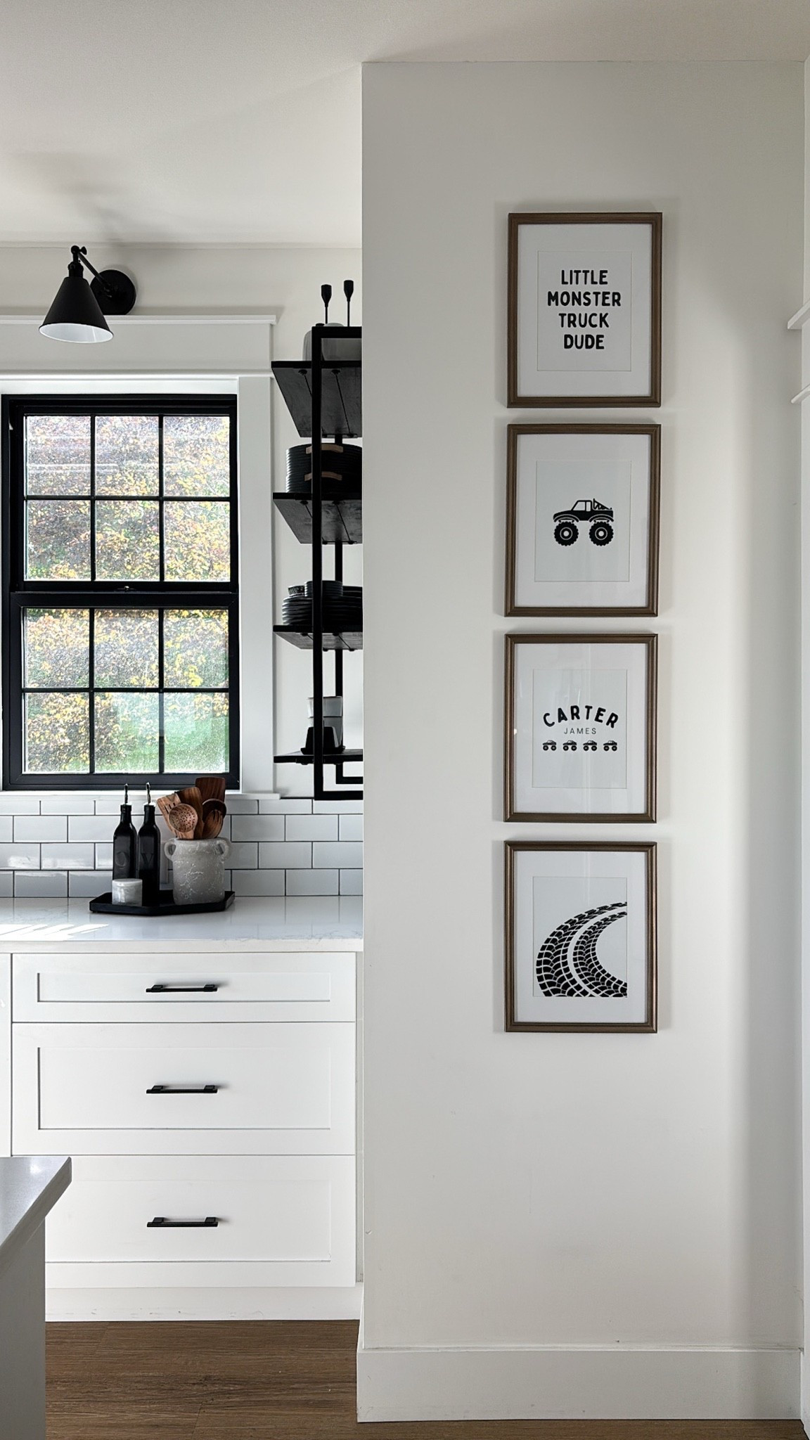One of my favourite details from Carter’s monster truck birthday decor 🖤

I had these personalized prints made for the party knowing I could later move them into his room, and I love how perfectly they filled this set of 4 vertical frames. They add just the right playful touch while still keeping that clean, minimal feel I love.

The shop was even kind enough to customize the orientation of the set for me to make this layout work.

Kitchen | Home Decor | Shelves | Amazon Canada | Etsy Canada

#LTKcanada #LTKkids #LTKhome