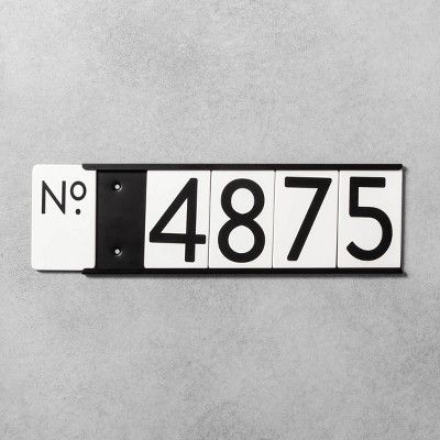 House Numbers Mounting Plate Black 5 Spaces - Hearth & Hand&#8482; with Magnolia | Target