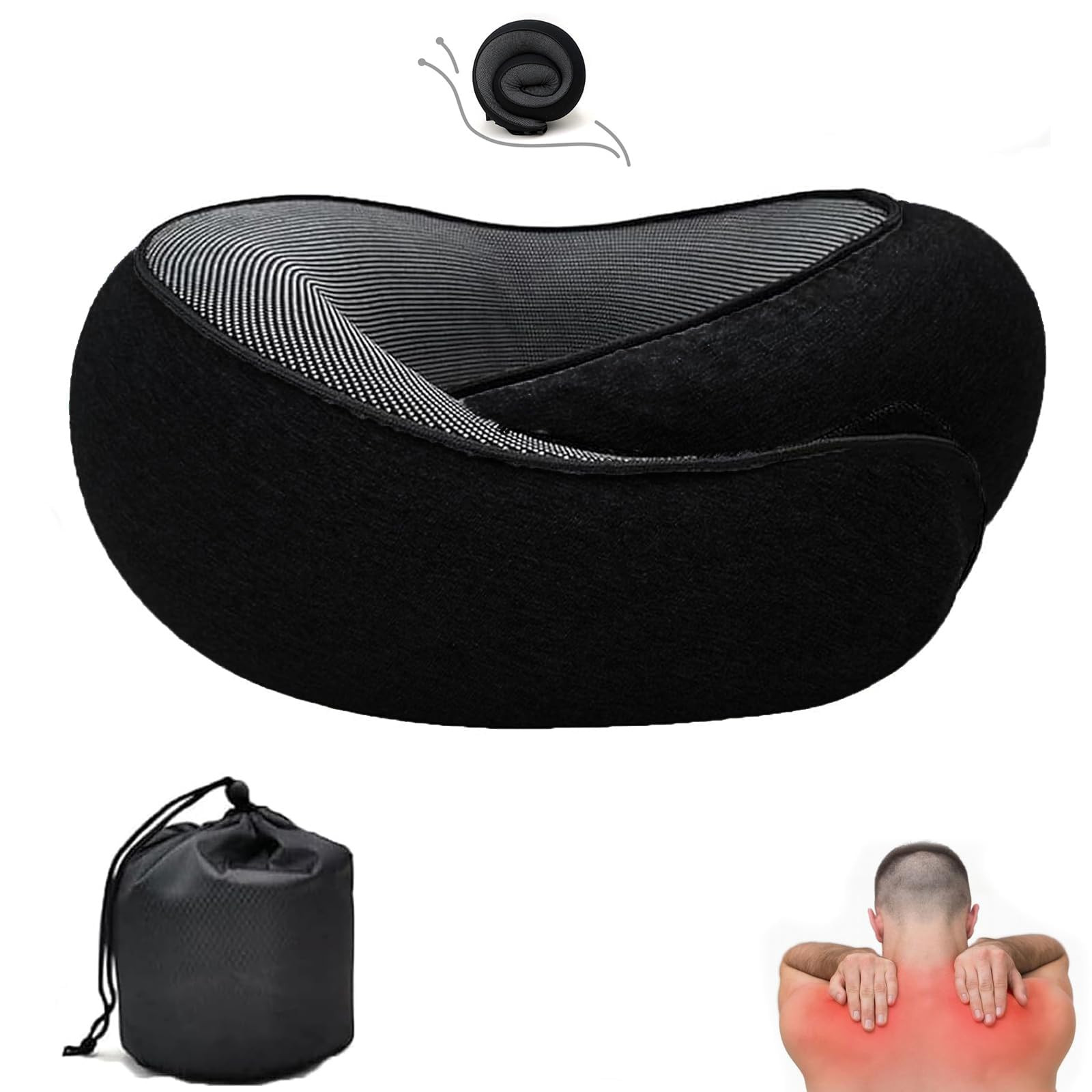 2024 New Neck Pillow, Travel Neck Pillow, Airplane Memory Foam Travel Neck Pillow, Foldable for S... | Amazon (US)