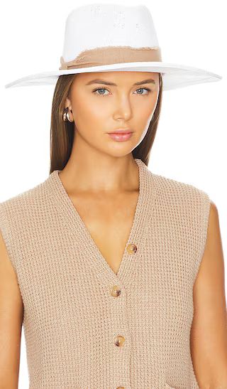 Shayna Hat in White & Taupe | Revolve Clothing (Global)