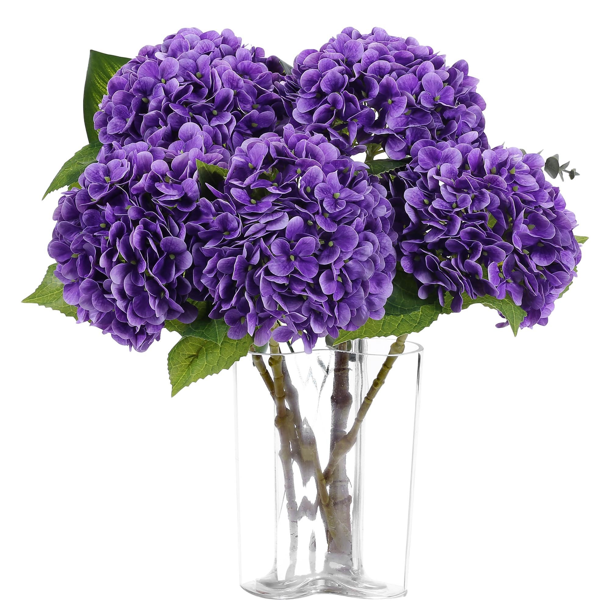 5pcs Hydrangea Artificial Flowers Real Touch 20 inch Lifelike Hydrangea Flower for Home Wedding O... | Amazon (US)