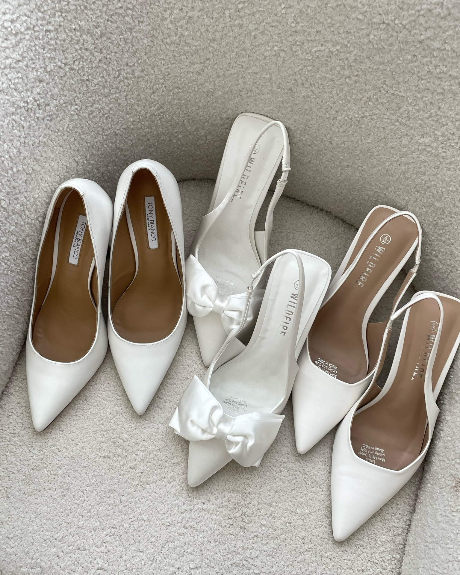 A few pairs of bridal shoes I’ve been loving! I got some of these on sale but i think they’re reasonably priced if you’re looking to save on your shoes 🤍✨ linked the exact pairs (some are sold out in white right now) 

#LTKaustralia #LTKshoes #LTKwedding