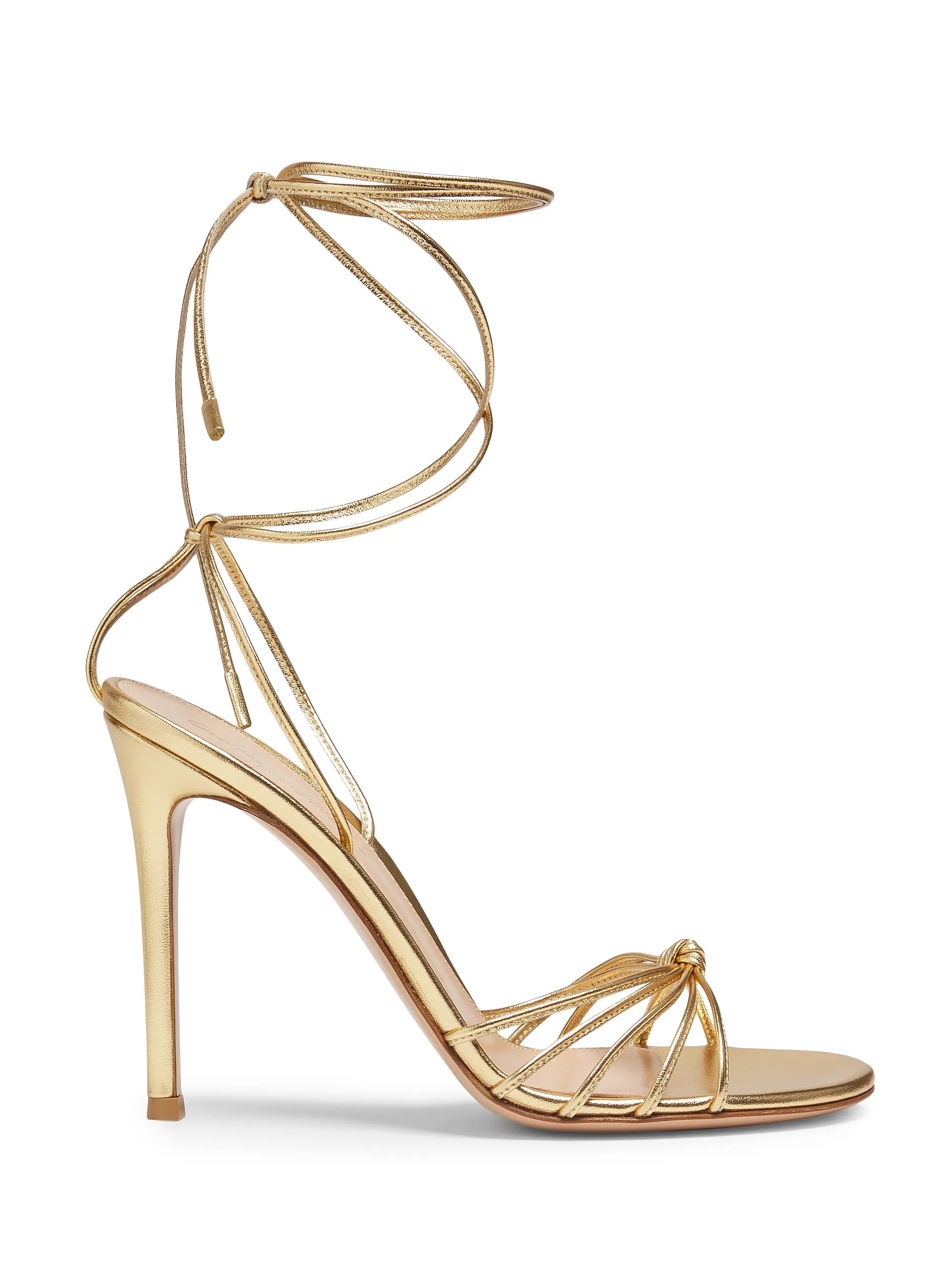 105MM Leather Stiletto-Heel Sandals | Saks Fifth Avenue