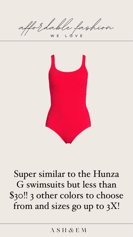 One piece swimsuit for under $30! Similar to Hunza g 

#LTKSwim #LTKFindsUnder50 #LTKStyleTip