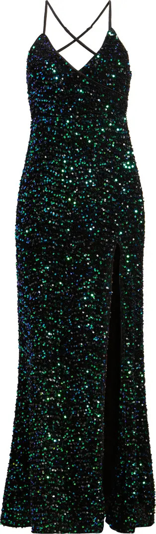 Keep it Regal Sequin Velvet Gown | Nordstrom