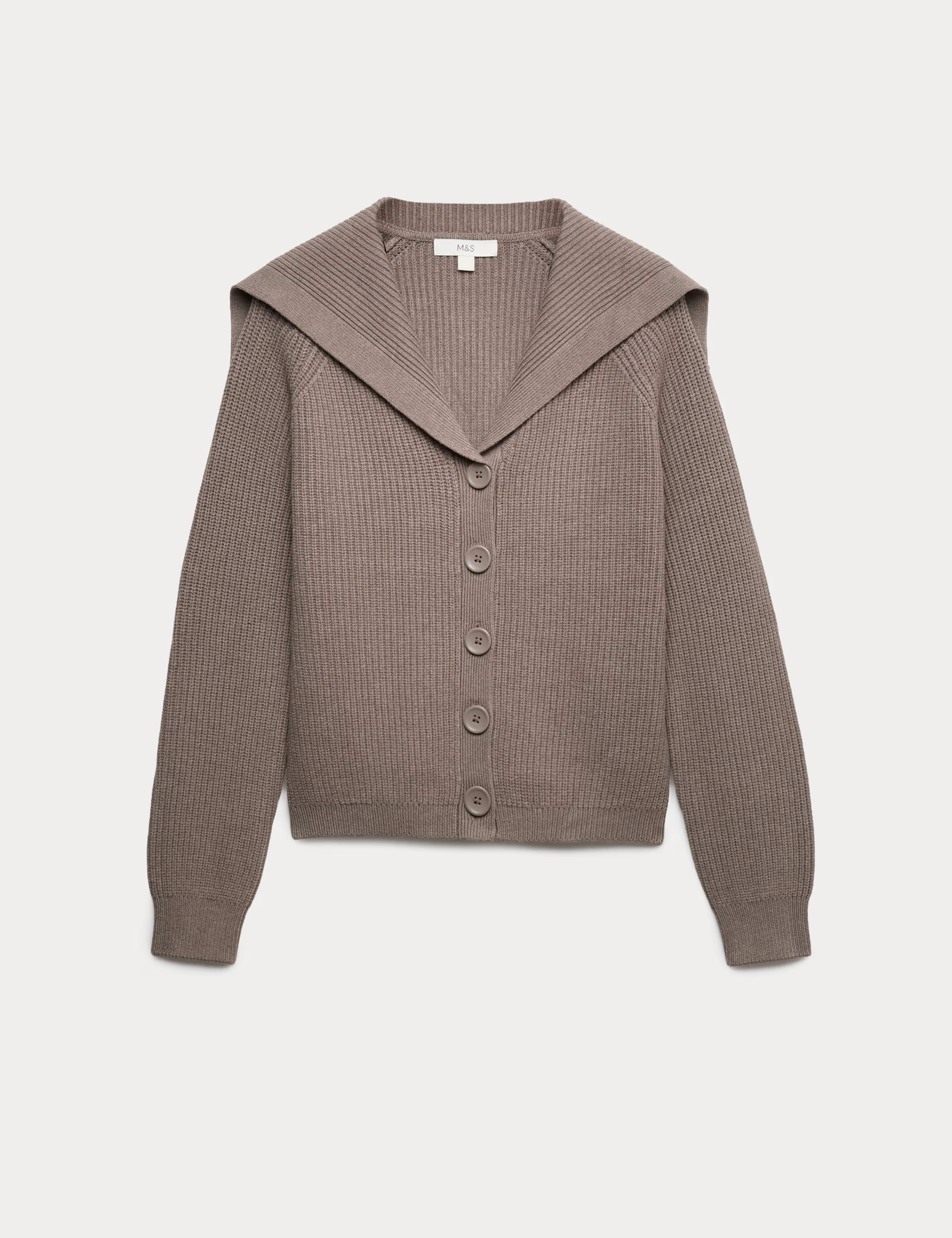 M&SCollared V-Neck Button Through Cardigan£3812 reviews | Marks & Spencer (UK)