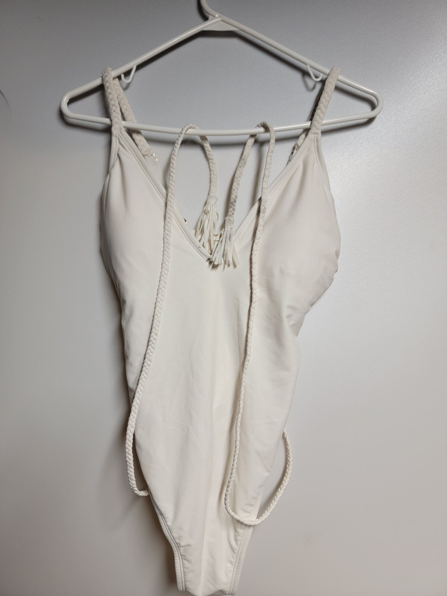 Shade & Shore Women's Braid Detail Extra High Leg One Piece Swimsuit Size M  | eBay | eBay US