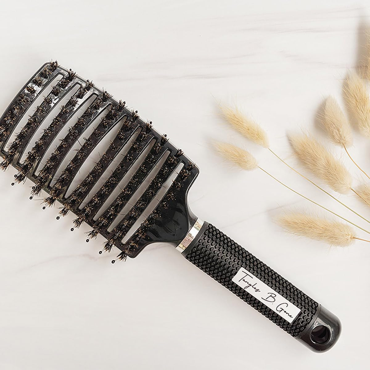 Detangling Hair Brush, Gentle Detangler for Wet and Dry Hair, Flexible Bristles for Easy Knot Removal, Lightweight Ergonomic Handle, Suitable for All Hair Types, (Black) | Amazon (US)