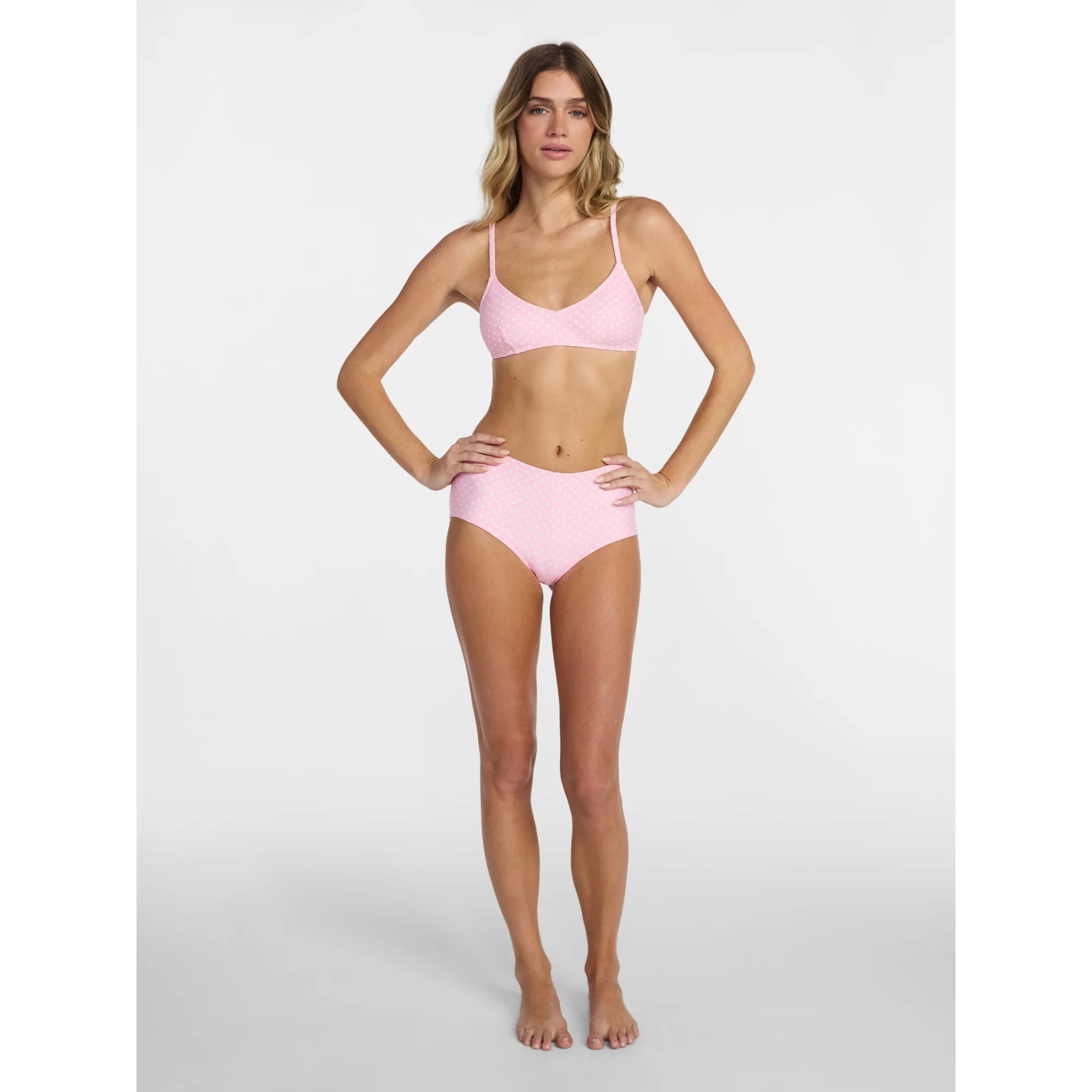 No Boundaries Femme Polka Dot Bralette Bikini Top, Women's XXS-XXL | Walmart (US)