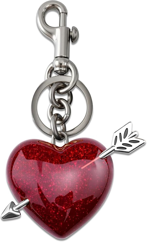 WEHBVF Valentines Bag Charm Red Heart Bag Charm Red Keychain Heart Bags Charms Backpack Charms Va... | Amazon (US)