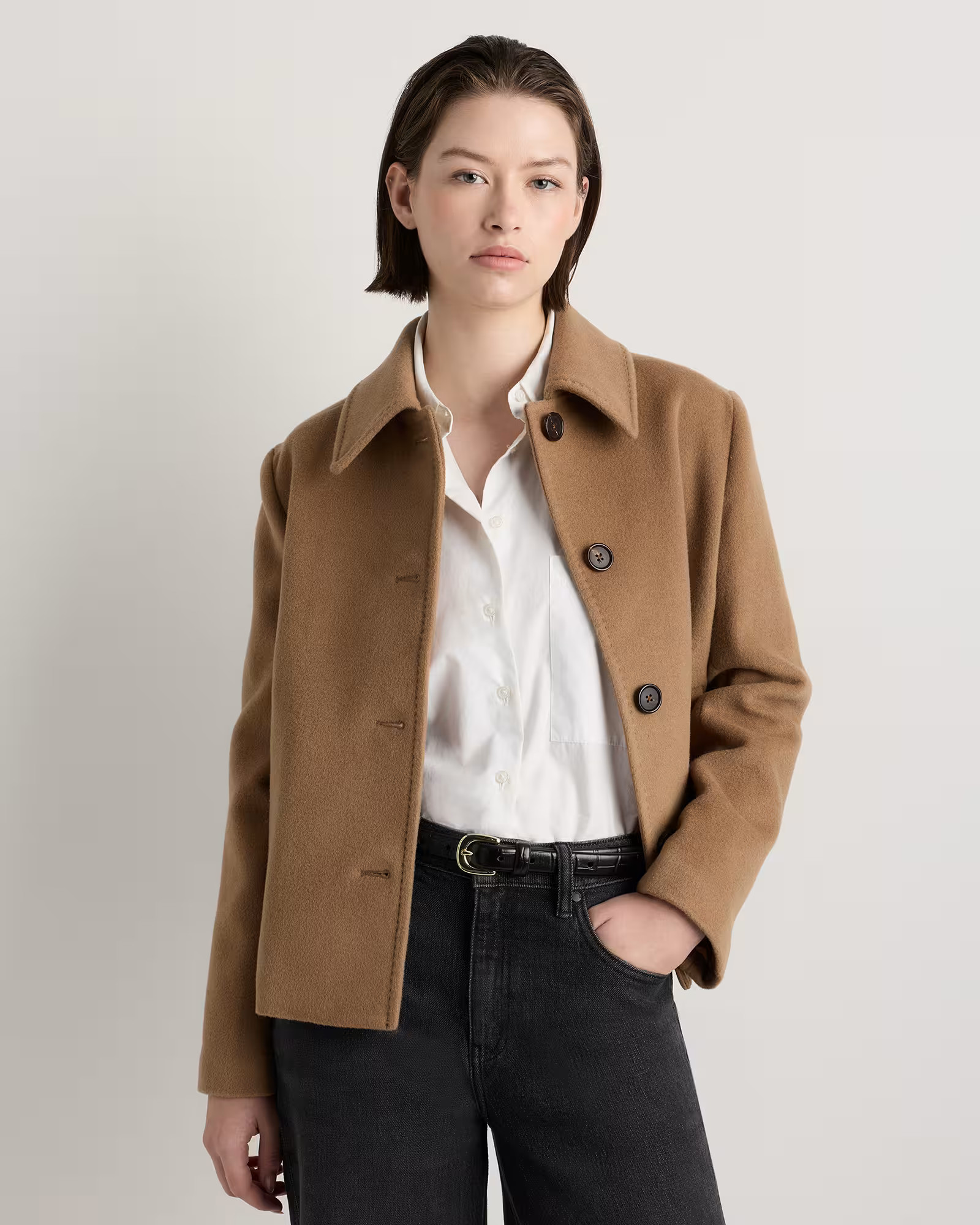 Wool Cashmere Short Coat | Quince